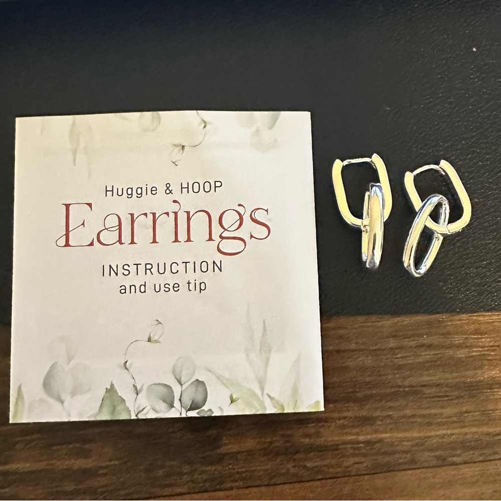 Silver Huggie Hoop Earrings